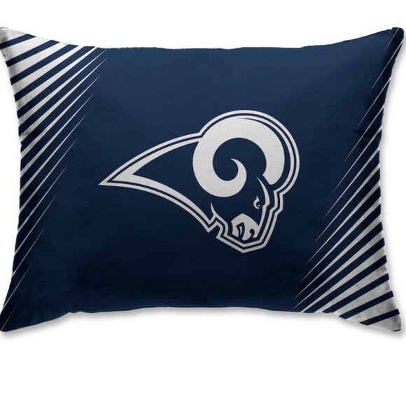 Pillow Cover Los Angeles Rams Side Streak Plush Standard - Picture 1 of 6